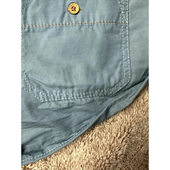Roxy Shorts Womens Cheeky Chino Hot Pants Mid Rise Cuffed Blue - Picture 7 of 16